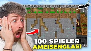 100 SPIELER, 2 TAGE lang im Minecraft AMEISENGLAS!