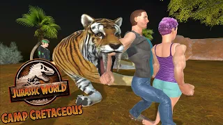 JW Camp Cretaceous S4E2 Saber-toothed tiger - Animal Revolt Battle Simulator