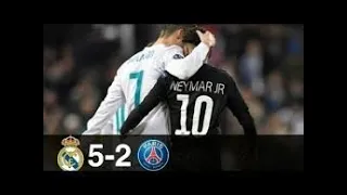 Real Madrid vs Paris Saint Germain 5-2  - Ronaldo vs Mbappe & Neymar - The Great Battle