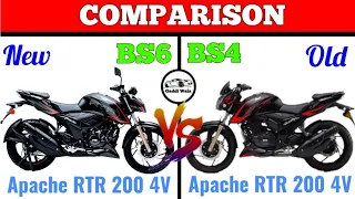 Compare Apache RTR 200 4V Bs6 Vs Apache RTR 200 4V Bs4 | Apache RTR 200 4V Bs6