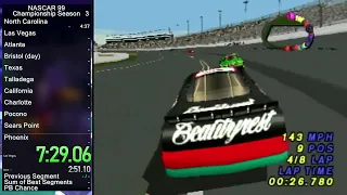 NASCAR 99 Win the Championship - Finish All Speedrun in 1:30:48