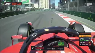 Charles Leclerc onboard start Azerbaijan GP 2022