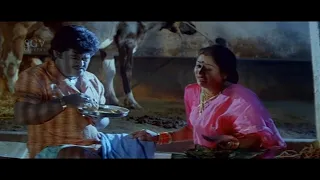 Pramila Gives Rotted Food To Jaggesh | Vajramuni | Bhairava Kannada Movie Scene