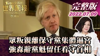 【完整版下集20220709】眾叛親離保守黨集體逼宮 強森辭黨魁留任看守首相 TVBS文茜的世界周報-歐洲版 20220709