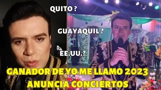 Juan Gabriel ganador de Yo Me Llamo Ecuador 2023 anuncia conciertos
