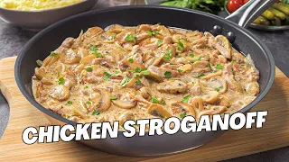 Best CHICKEN STROGANOFF RECIPE || Creamy Chicken Stroganoff in 30 MINUTES. EASY DINNER Recipe.