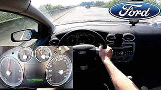 Ford Focus 2.0 TDCi 136 HP |  POV TEST DRIVE | Top Speed on German Highway