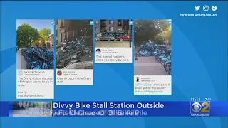 Wrigleyville Divvy Station Piled With Dozens Of Bikes Over The Weekend For Cubs-Cardinals Series