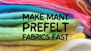 Make Many Wool Prefelt Fabric Squares Fast and all at Once Wet Felting Tutorial ✿