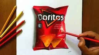 Doritos Hyper Realistic Drawing || Pencil Box