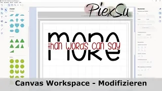 Formen und Schriften Modifizieren in Brother Canvas Workspace | PiexSu