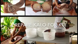How to prepare Kalo (Taro) for Kui (poi pounding)