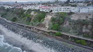 San Clemente to Oceanside rail services suspended due to landslide debris, damage