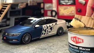 B8 Passat’ı Macunlayıp Kapladım | Volkswagen Diecast Model By Paudi | Folyo Kaplama