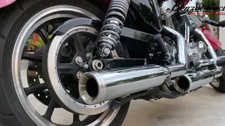 Old School V-Shape Handlebar on Harley-Davidson Sportster Super-Low 883