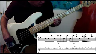 Hysteria - Bass Intro Tutorial (Slow and Fast) with Tabs and Notation - Muse