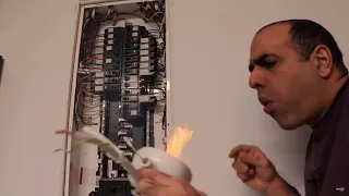 ElectroBoom starting a fire with a shower head