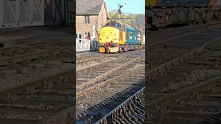 NYMR - Class 37 No.37403 "Isle of Mull" moving out of Grosmont Train Station