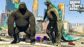 ГОДЗИЛЛА И КИНГ КОНГ НАПАЛИ НА ГОРОД В ГТА 5 МОДЫ! GODZILLA ОБЗОР МОДА В GTA 5! ИГРЫ ГТА ВИДЕО MODS