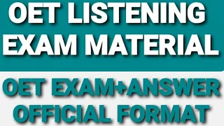 OET LISTENING TEST 07. 05. 2024 #oet #oet_exam #oetnurses #oetlistening #oetexam