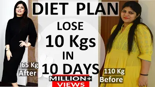 Diet Plan To Lose Weight Fast In Hindi | Lose 10 Kgs In 10 Days | Dr.Shikha Singh