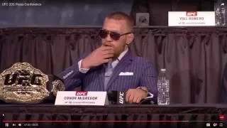 Conor shuts down Stephens @ 205 presser