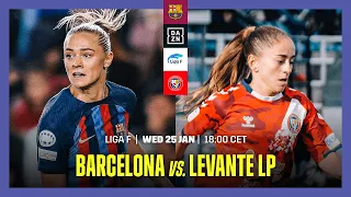 Barcelona Vs. Levante Las Planas | LIGA F 2022-23 Matchday 16 Full Match