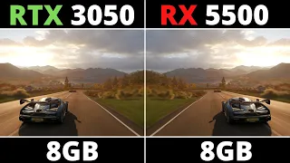 RTX 3050 VS RX 5500 XT - BENCHMARK TEST IN 12 GAMES