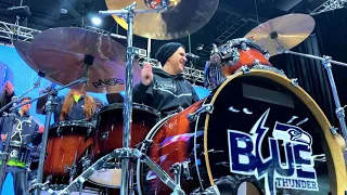 Charlie Benante drums "Walk" & "Indians" with Seahawks Blue Thunder Drumline - Lumen Field 1.8.23