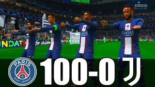 FIFA 23 | RONALDO, MESSI, MBAPPE, NEYMAR, ALLSTARS | PSG 100 - 0 JUVENTUS | UCL FINAL