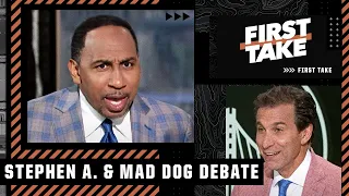 Stephen A. & Mad Dog Russo get HEATED debating Steph Curry's legacy & the NBA Finals | First Take