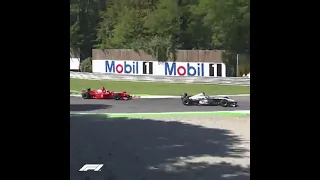 Michael Schumacher takes the lead with a move past Mika Hakkinen | Formula 1