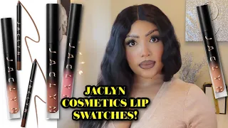 Jaclyn Cosmetics Poutspoken Lip Swatches WITH & WITHOUT Lip Liners (Brown Skin)!