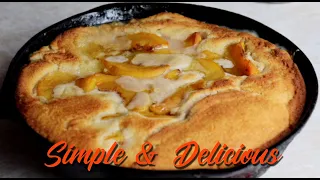 The Best Peach Cobbler ~ Cast Iron Cooking ~ Stay Home #withme