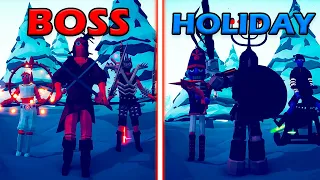 BOSS UNITS TEAM vs HOLIDAY TEAM - Totally Accurate Battle Simulator | TABS