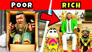 Franklin Become HOMELESS And Become TRILLIONAIRE in GTA 5 | SHINCHAN and CHOP