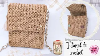 ✨BOLSO Tejido a CROCHET 👜 Tutorial fácil 🔥 Cartera tejida paso a paso