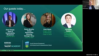 Bord Bia Origin Green Ambassador Webinar 2023