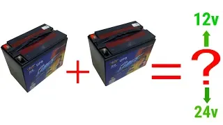 12 , volt , batteries , series , and , parallel , connection  ,  two batteries in series