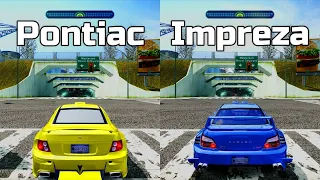 NFS Most Wanted: Pontiac GTO vs Subaru Impreza WRX STI - Drag Race