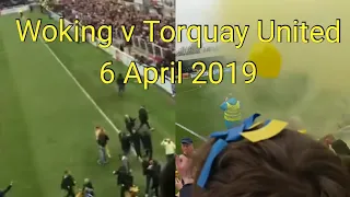 Woking v Torquay United - vlog from a TUFC fan (6th April 2019) 94th min equaliser!