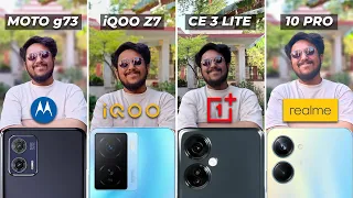 iQOO Z7 vs Nord CE 3 Lite vs realme 10 Pro vs Moto g73 📷 CAMERA TEST