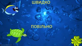 Швидко - повільно. Розвиваюче відео