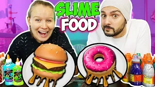 WIR machen unser LIEBLINGSESSEN aus SLIME! Können Kathi & Kaan das Schleim Menü erraten? CHALLENGE