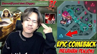 EPIC COMEBACK ALDOUS 500 STACK MELAWAN PENJOKI ! MODE DIAM DIAKTIFKAN - Mobile legends