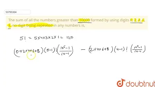 The sum of all the numbers greater than 10000 formed by using digits 0, 2, 4, 6, 8, no digit being