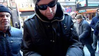 Hugh Jackman Wolverine signing autographs at Back on Broadway