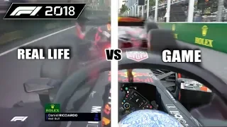 F1 2018 VS REAL LIFE - AZERBAIJAN GRAND PRIX 2018