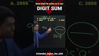 How to solve Simplifications with Digit Sum Method in 10 seconds | Chandan Venna Fan Club |