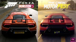 The Crew Motorfest vs Forza Horizon 5 | Lamborghini Huracan | Gamplay 4K Ultra